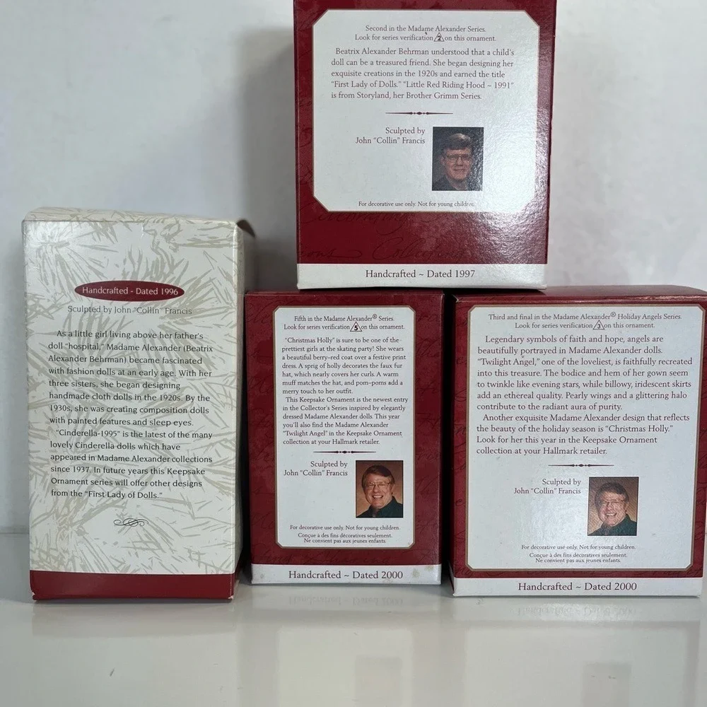 Madame Alexander Hallmark Ornaments lot of 4    1991 - 2000